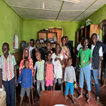 group photo of kids in rescue centre