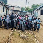 Group photo at the school
